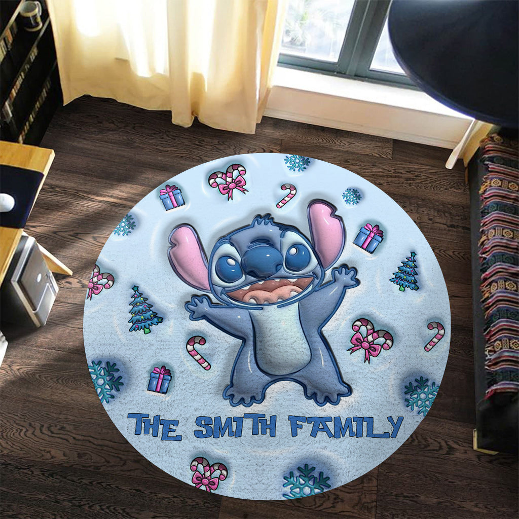 Personalized Round Rug with Cartoon Design for Family Gift Round Rug GradoCreations
