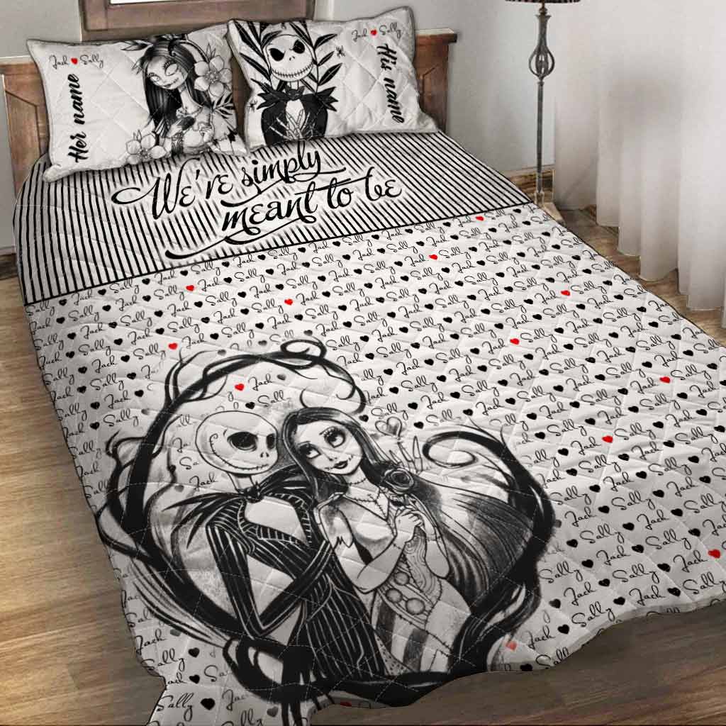 Personalized Nightmare Before Christmas Quilt Set Couples Gift Quilt Set GradoCreations