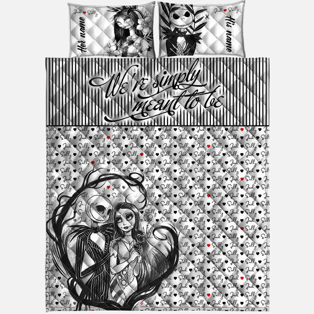 Personalized Nightmare Before Christmas Quilt Set Couples Gift Quilt Set GradoCreations