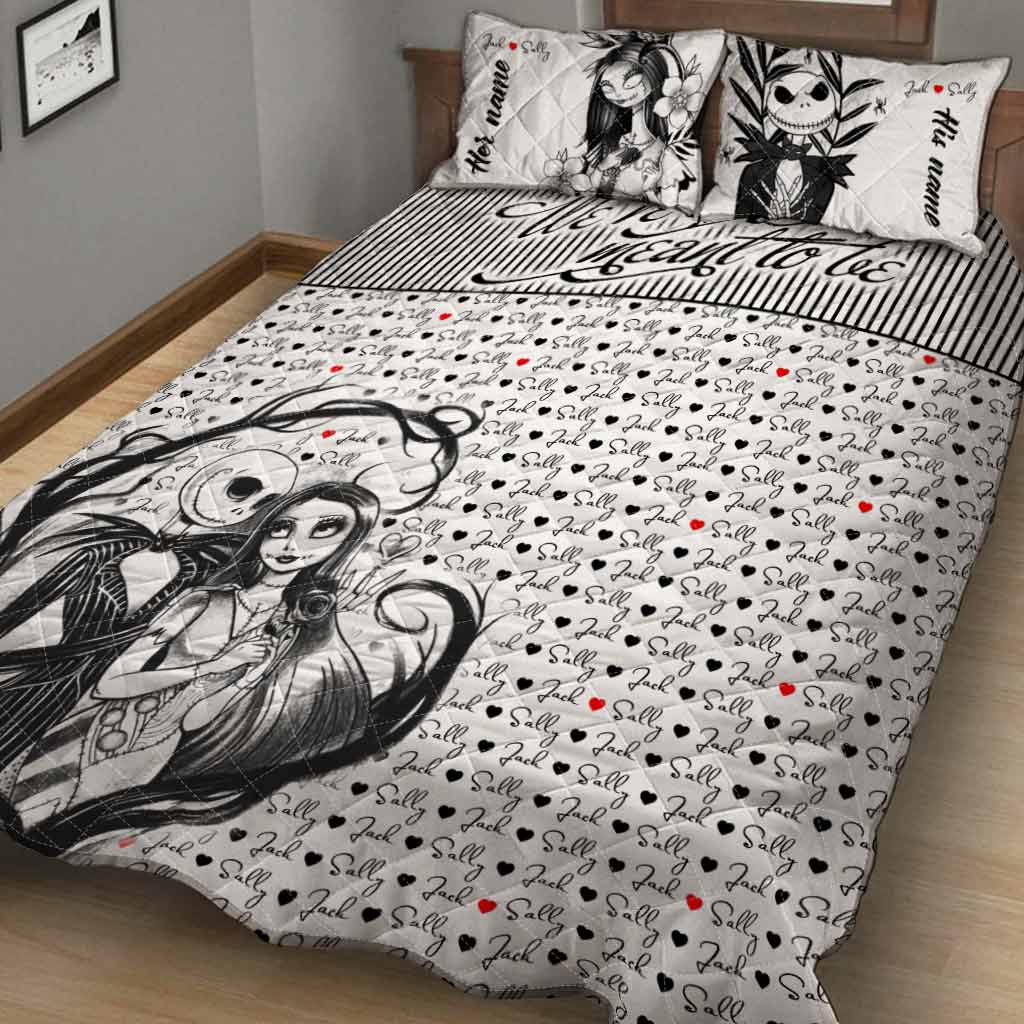Personalized Nightmare Before Christmas Quilt Set Couples Gift Quilt Set GradoCreations