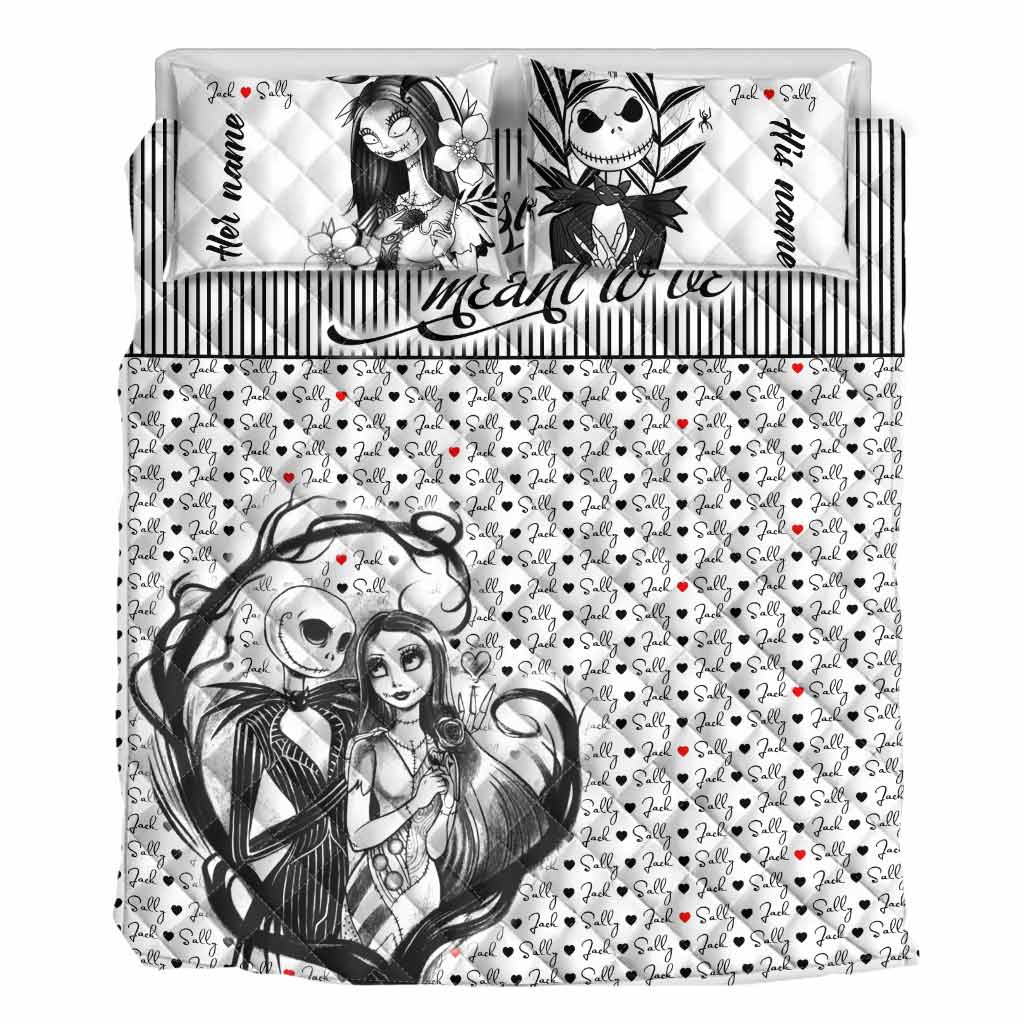 Personalized Nightmare Before Christmas Quilt Set Couples Gift Quilt Set GradoCreations