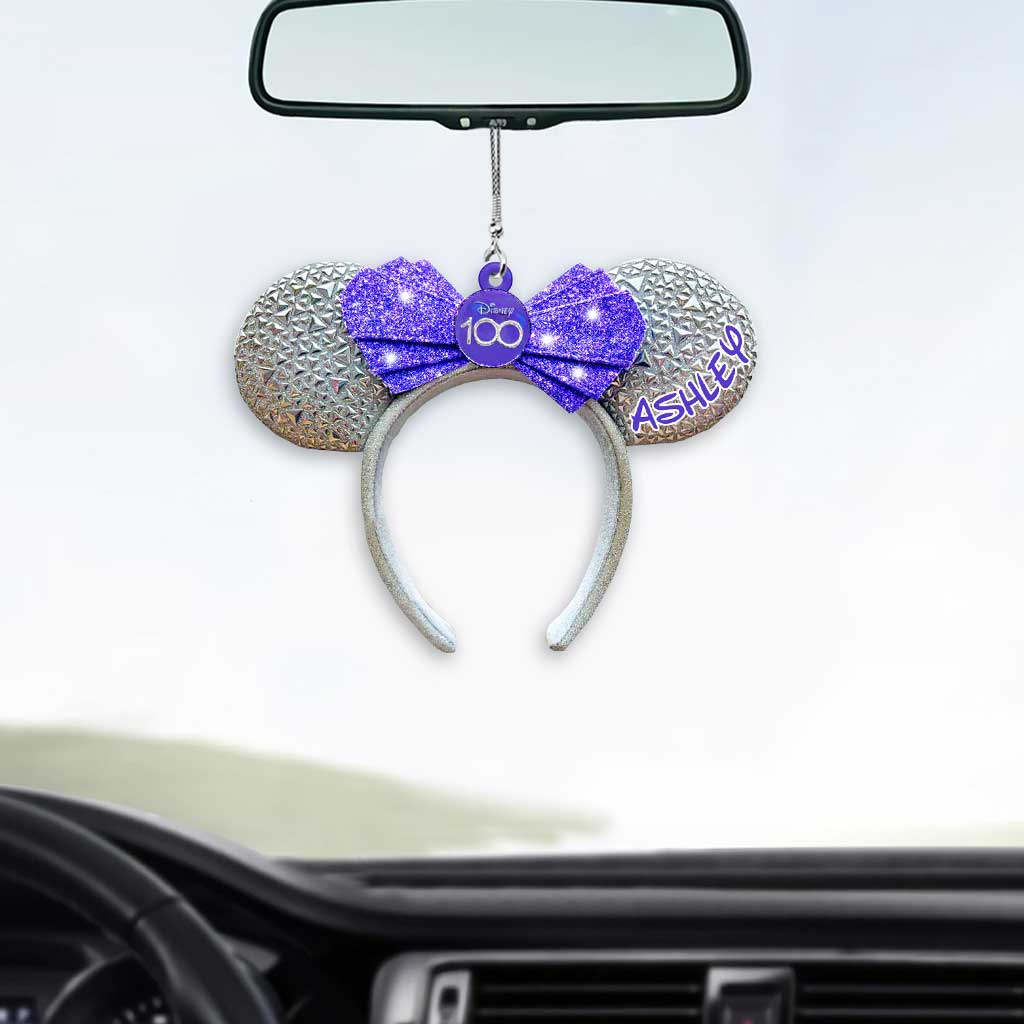 Personalized Disney 100 Mouse Car Ornament Custom Name Gift Car Ornament GradoCreations