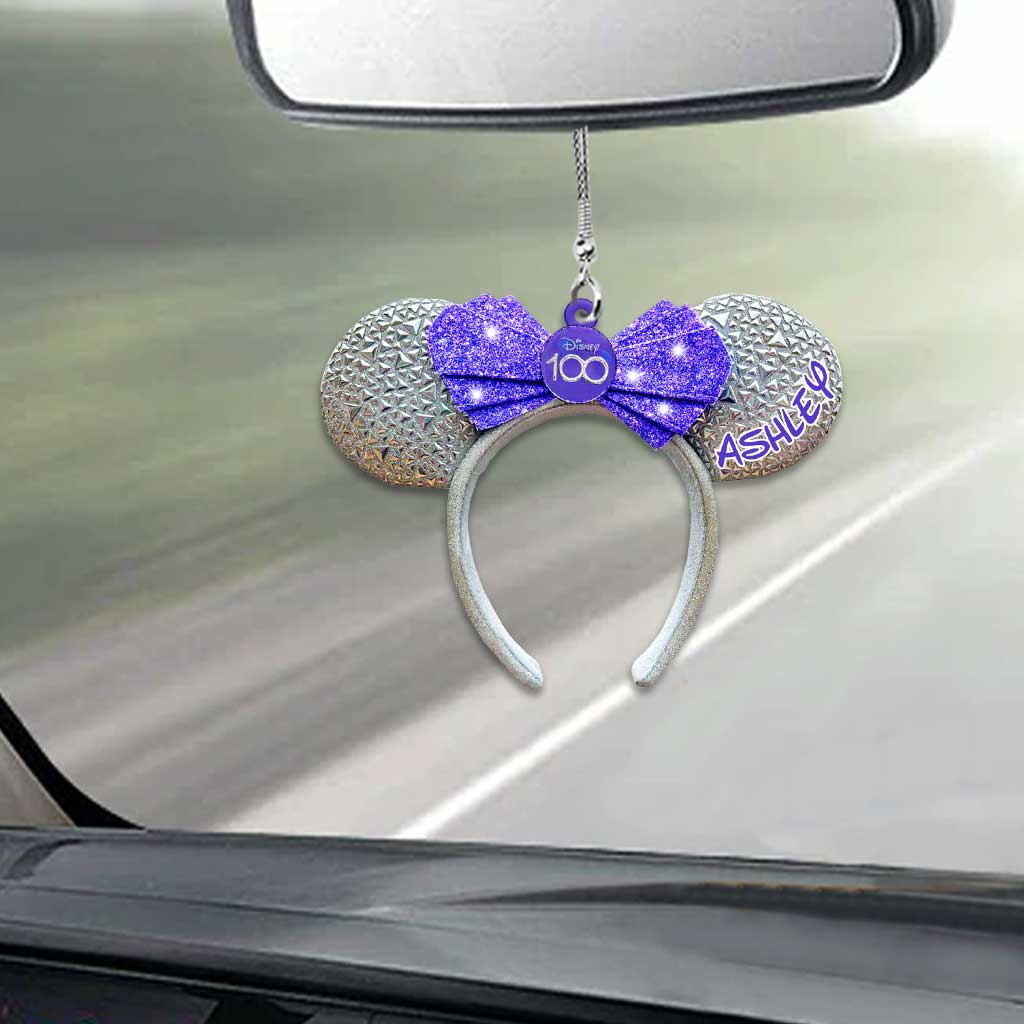 Personalized Disney 100 Mouse Car Ornament Custom Name Gift Car Ornament GradoCreations