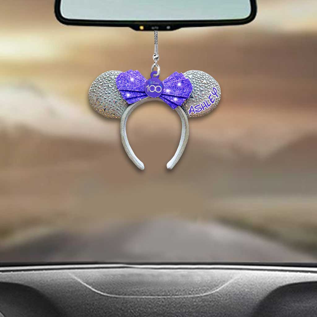 Personalized Disney 100 Mouse Car Ornament Custom Name Gift Car Ornament GradoCreations