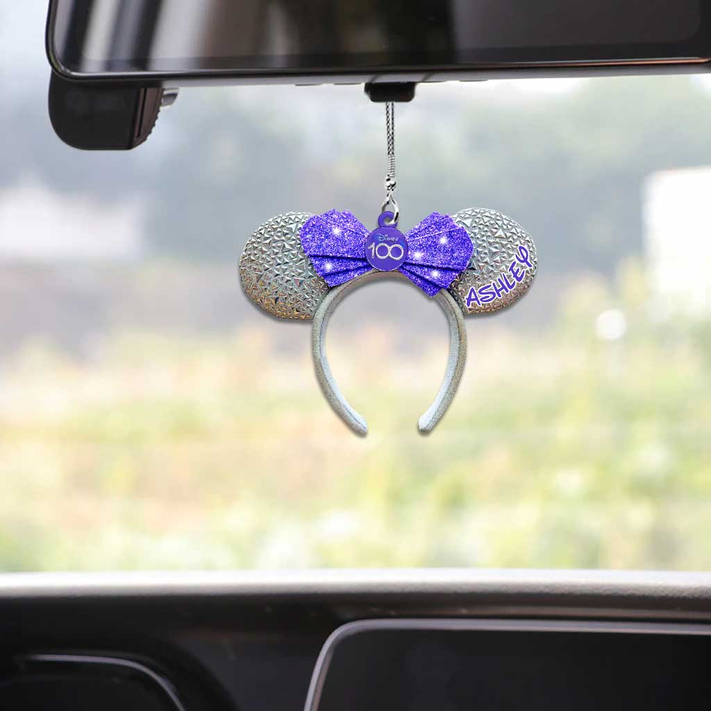 Personalized Disney 100 Mouse Car Ornament Custom Name Gift Car Ornament GradoCreations