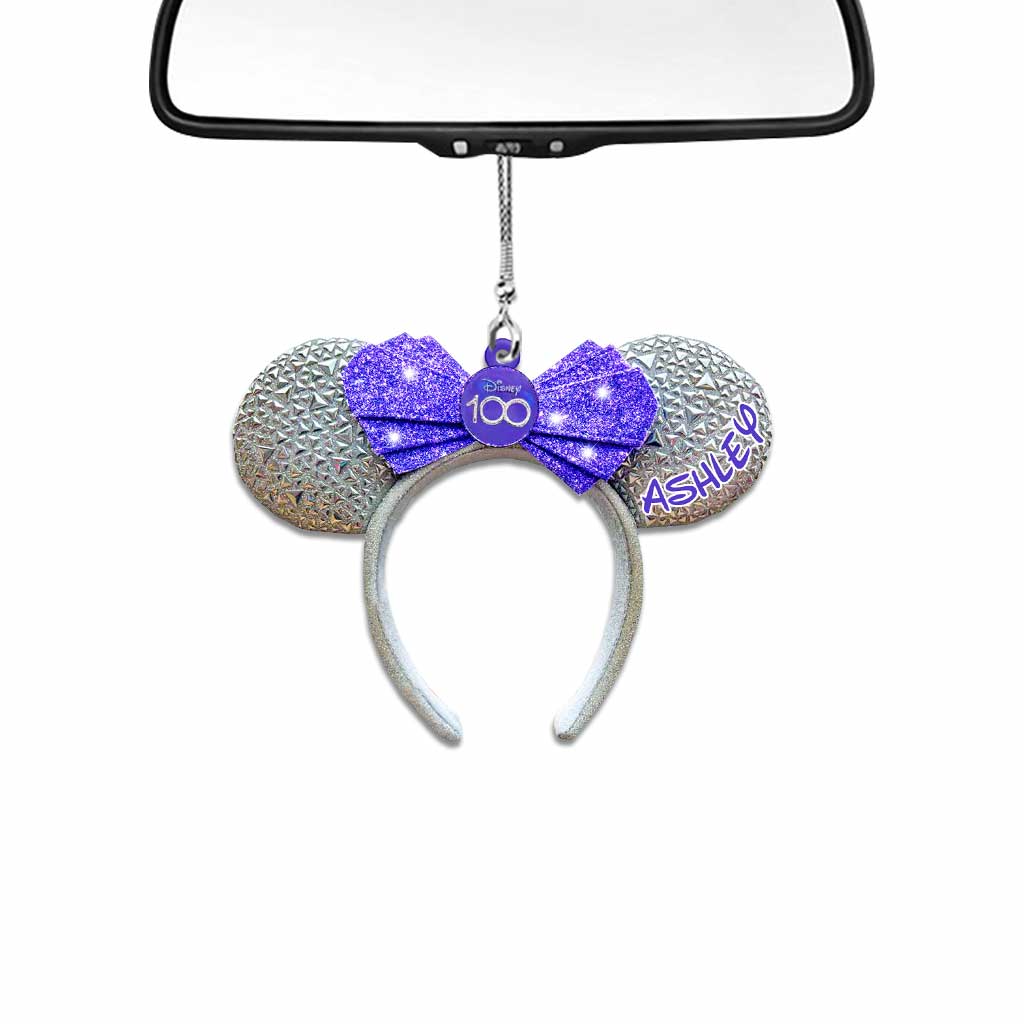 Personalized Disney 100 Mouse Car Ornament Custom Name Gift Car Ornament GradoCreations
