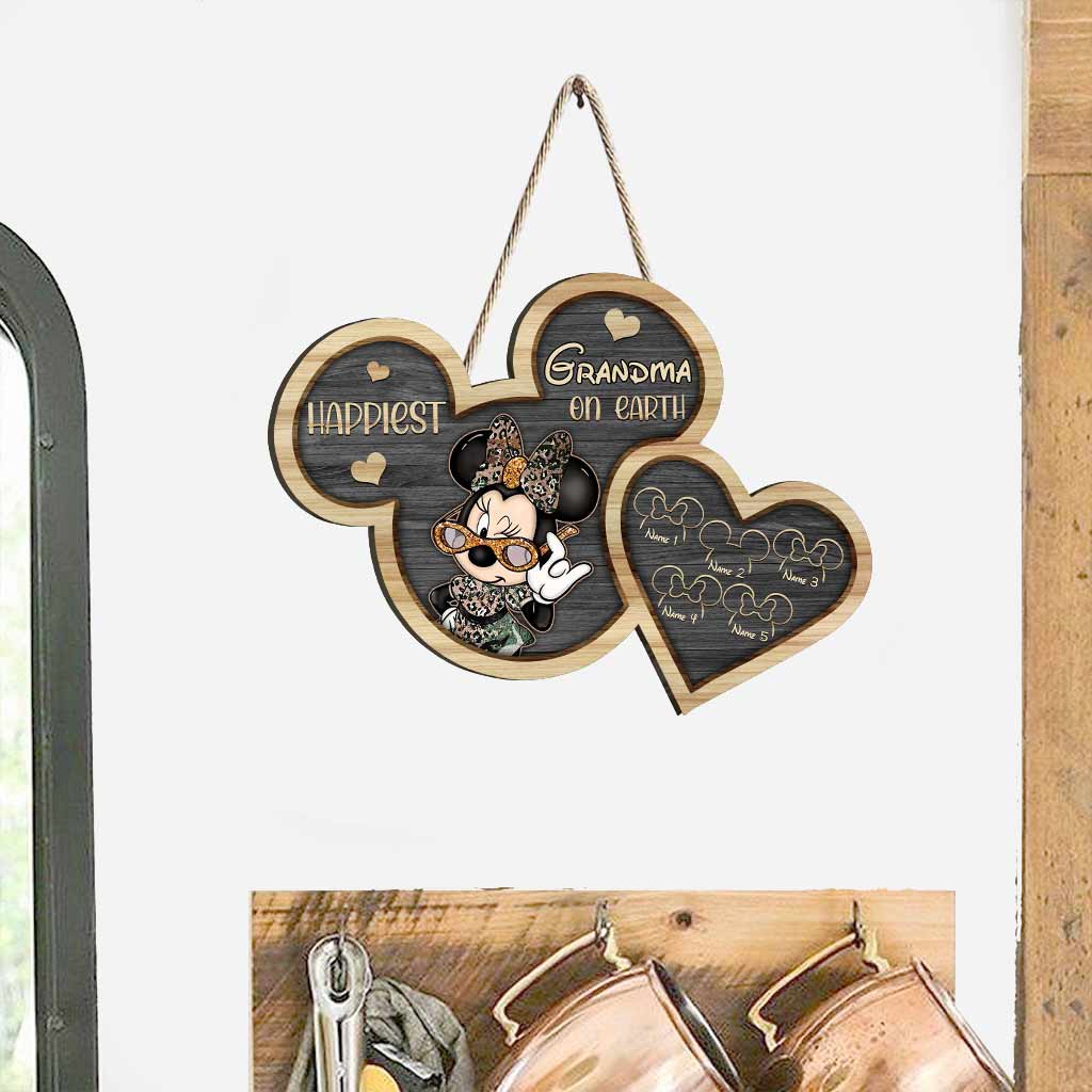 Personalized Grandma Wood Sign with Mickey Design for Mother's Day Wood Sign GradoCreations