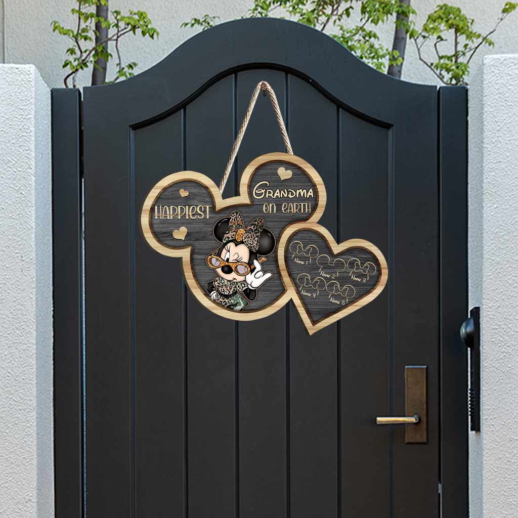 Personalized Grandma Wood Sign with Mickey Design for Mother's Day Wood Sign GradoCreations