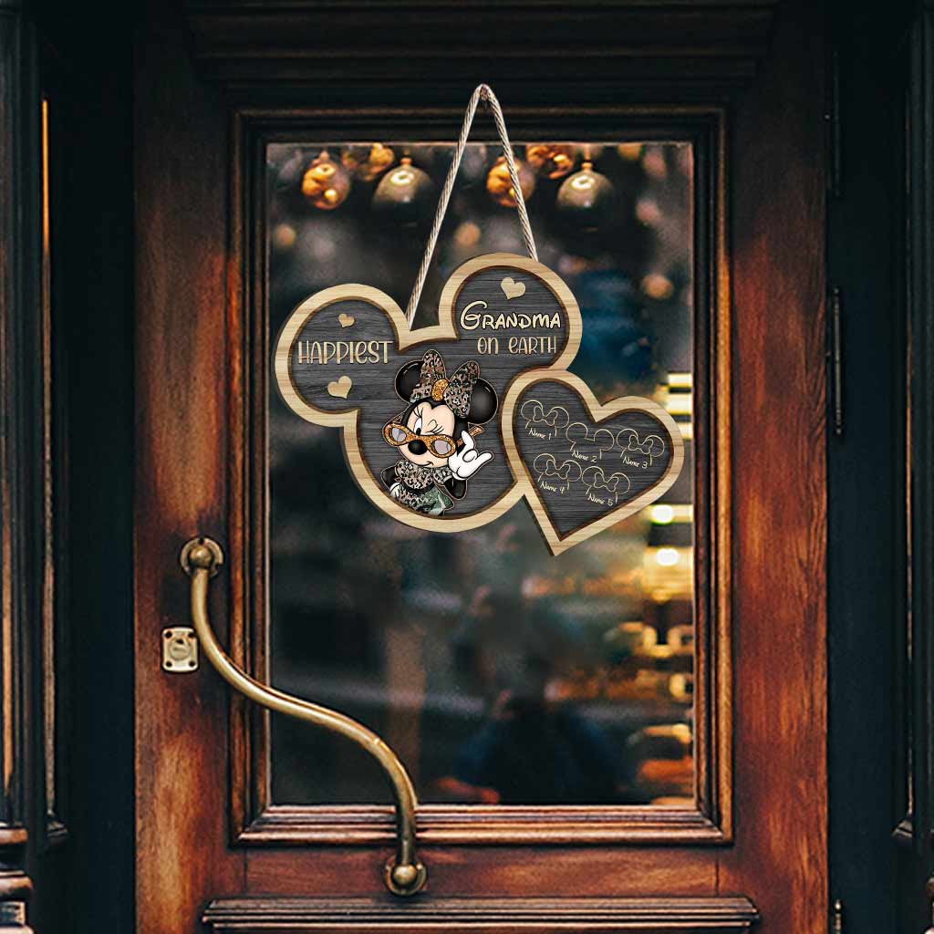 Personalized Grandma Wood Sign with Mickey Design for Mother's Day Wood Sign GradoCreations