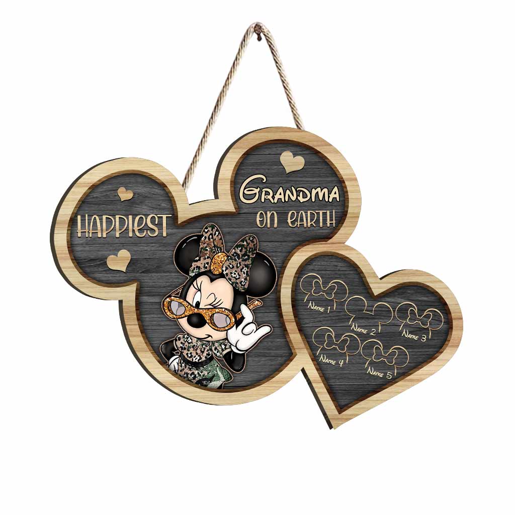 Personalized Grandma Wood Sign with Mickey Design for Mother's Day Wood Sign GradoCreations