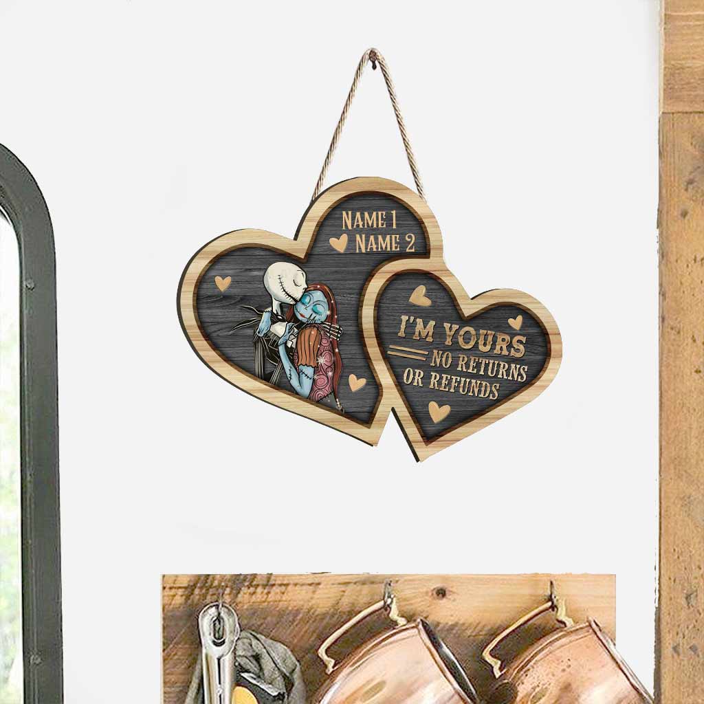Personalized Couple Wood Sign Custom Heart Design Gift Wood Sign GradoCreations