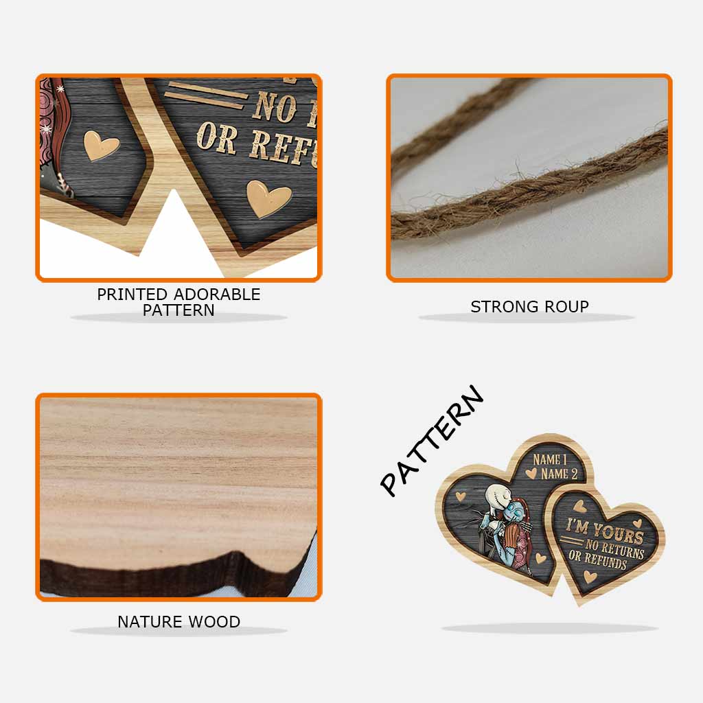Personalized Couple Wood Sign Custom Heart Design Gift Wood Sign GradoCreations