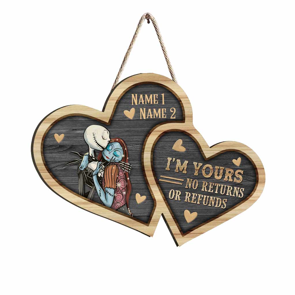 Personalized Couple Wood Sign Custom Heart Design Gift Wood Sign GradoCreations