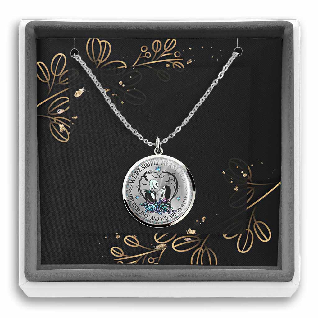 Personalized Nightmare Round Pendant Necklace for Couples - Unique Gift Round Pendant Necklace GradoCreations