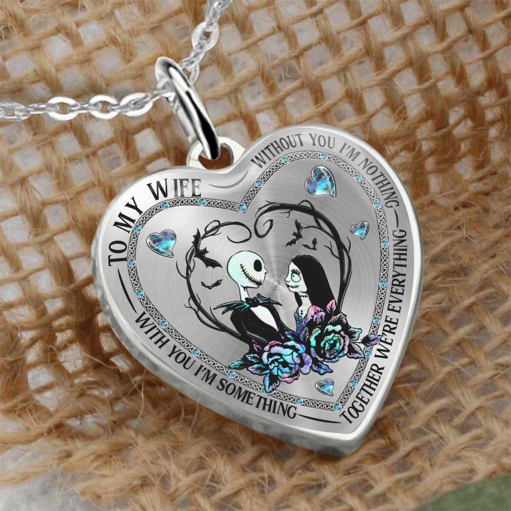 Personalized Heart Pendant Necklace for Wife with Custom Engraving Heart Pendant Necklace GradoCreations