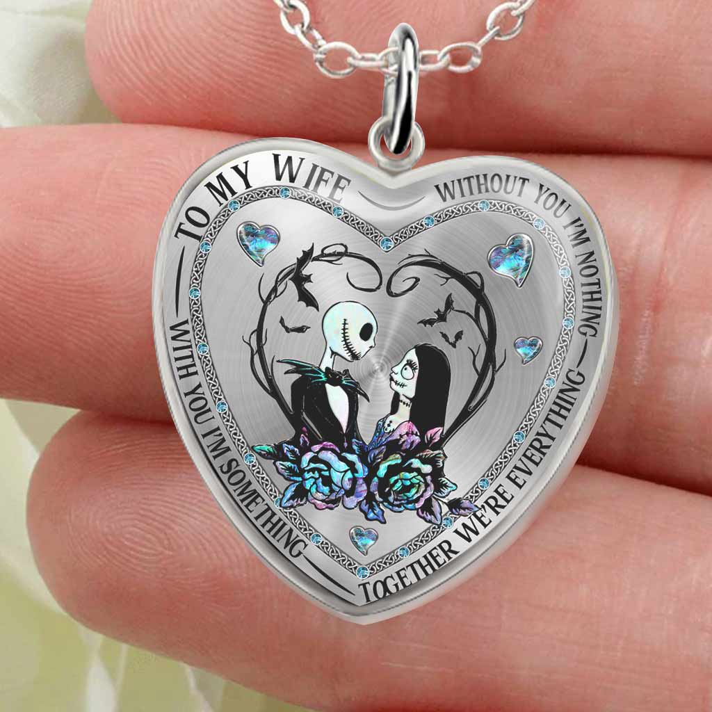 Personalized Heart Pendant Necklace for Wife with Custom Engraving Heart Pendant Necklace GradoCreations