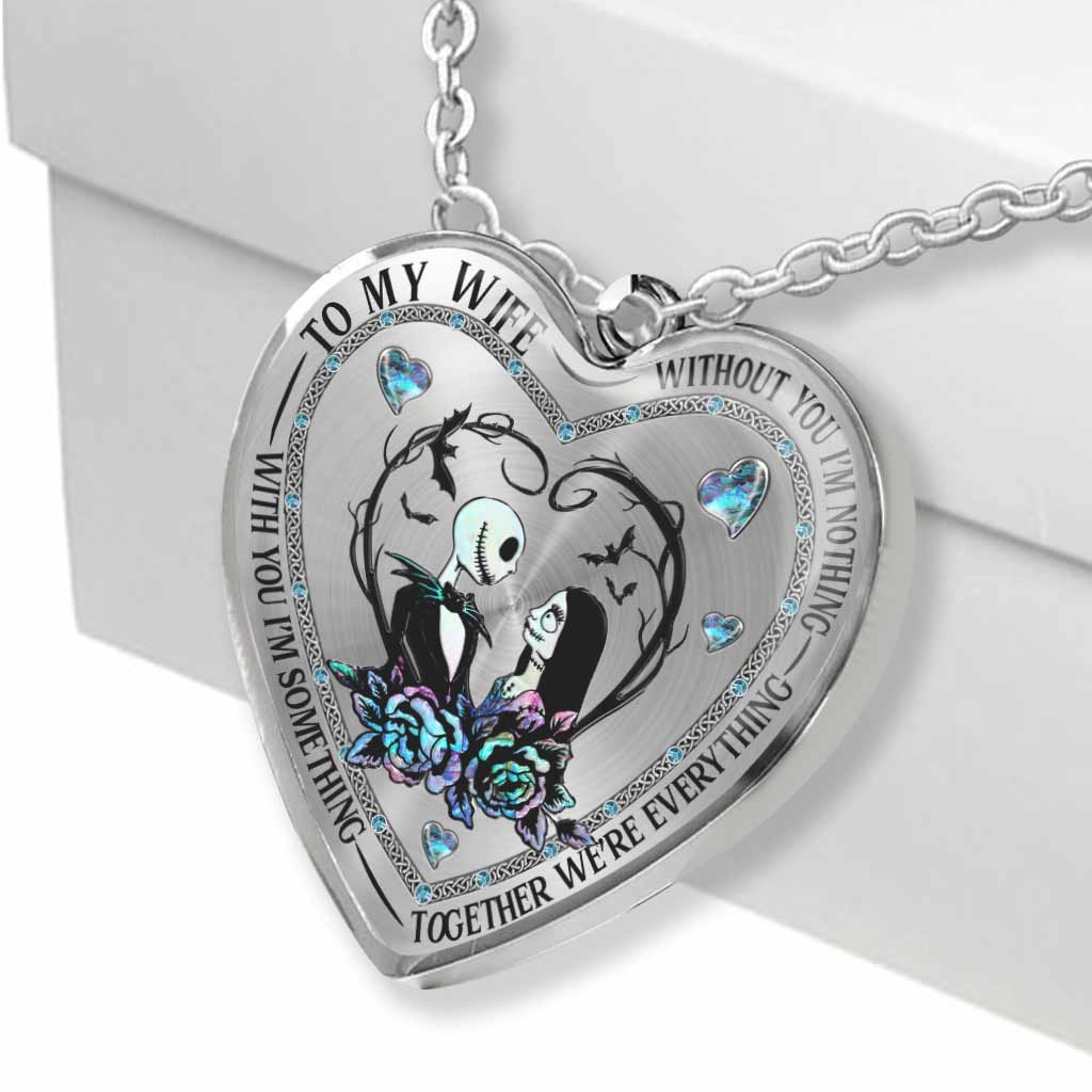 Personalized Heart Pendant Necklace for Wife with Custom Engraving Heart Pendant Necklace GradoCreations