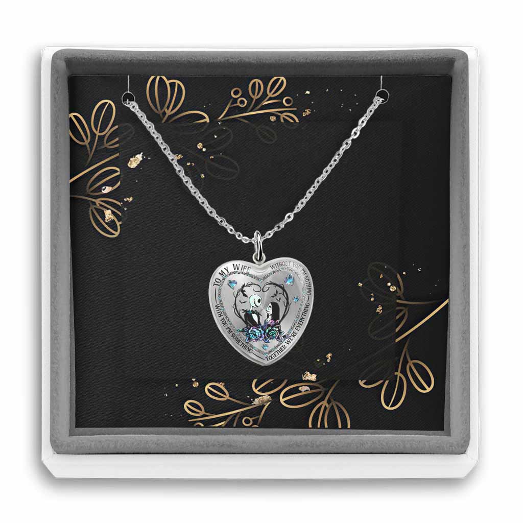 Personalized Heart Pendant Necklace for Wife with Custom Engraving Heart Pendant Necklace GradoCreations