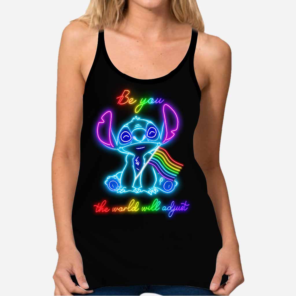 Personalized LGBT Pride Tank Top Custom Name Rainbow Gift Cross Tank Top GradoCreations