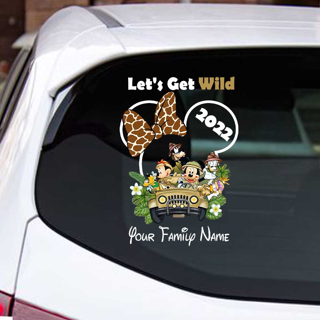 Personalized Let's Get Wild Mouse Decal Custom Family Name Sticker Decal Full GradoCreations
