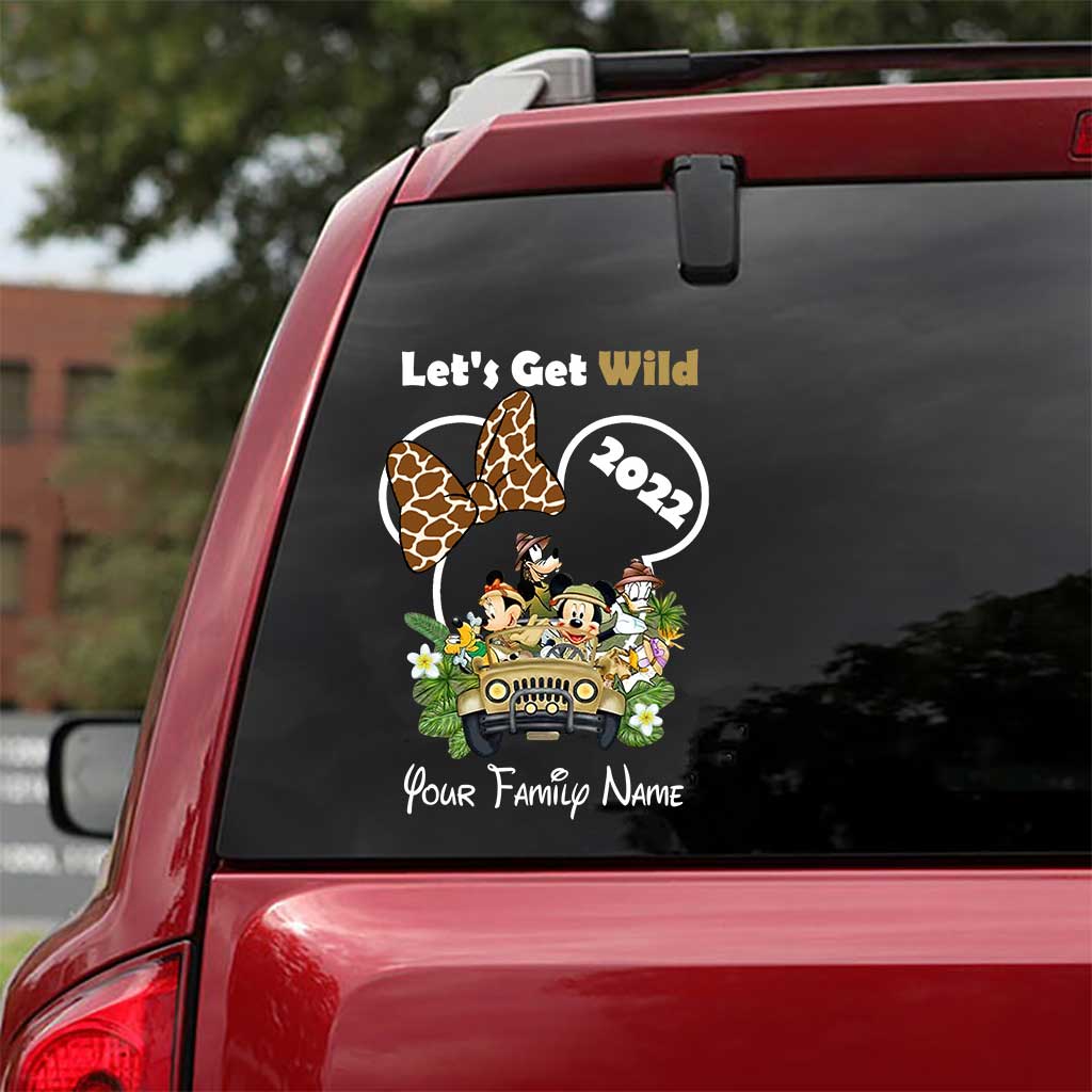 Personalized Let's Get Wild Mouse Decal Custom Family Name Sticker Decal Full GradoCreations