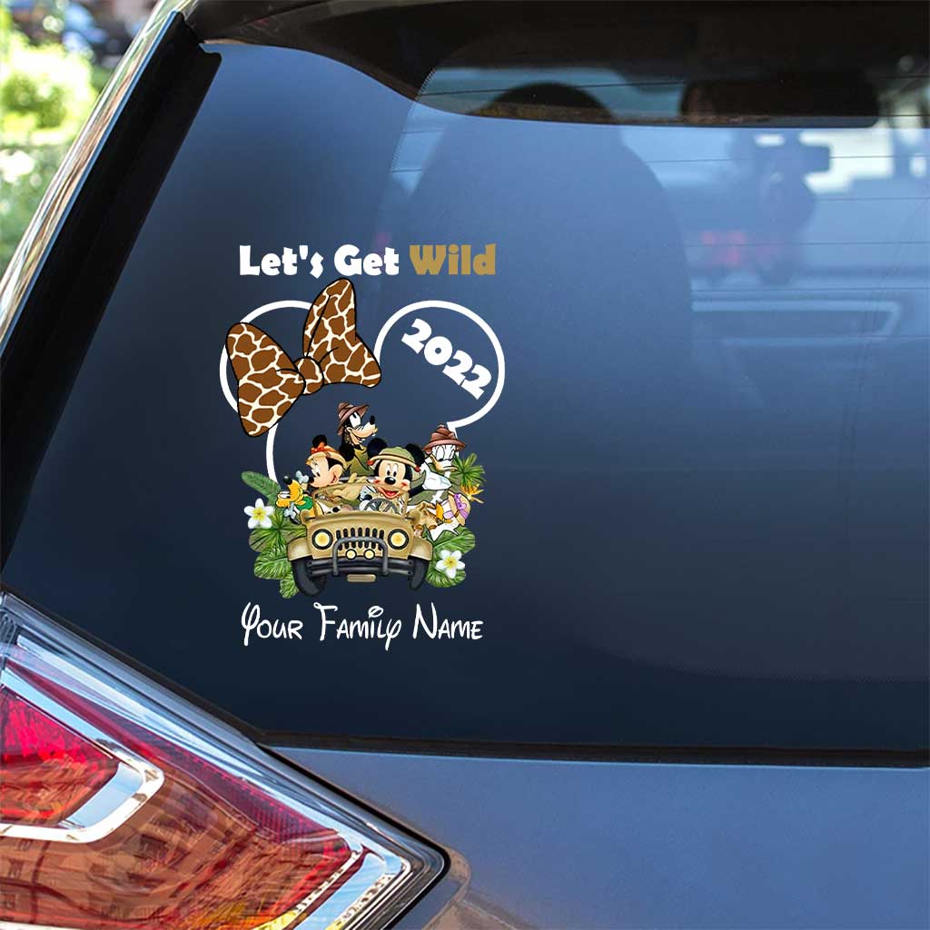 Personalized Let's Get Wild Mouse Decal Custom Family Name Sticker Decal Full GradoCreations