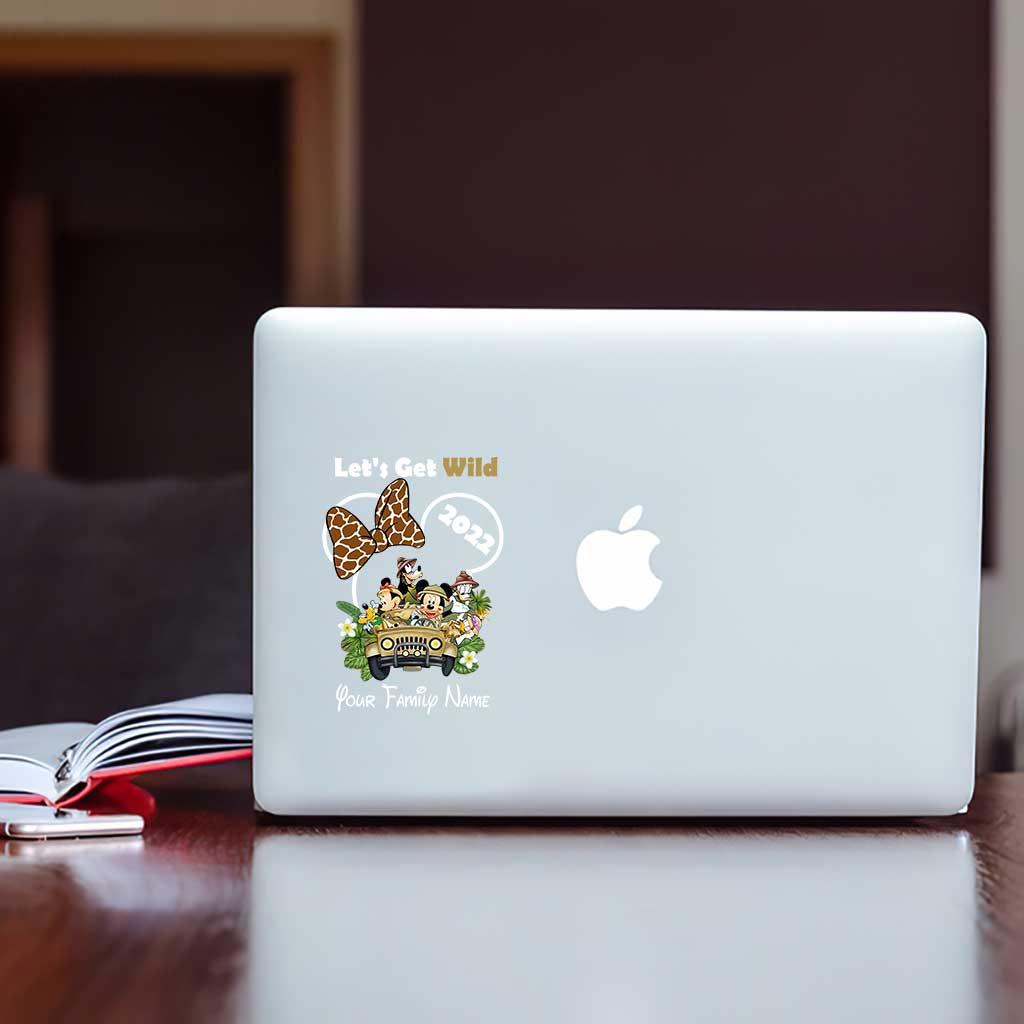 Personalized Let's Get Wild Mouse Decal Custom Family Name Sticker Decal Full GradoCreations