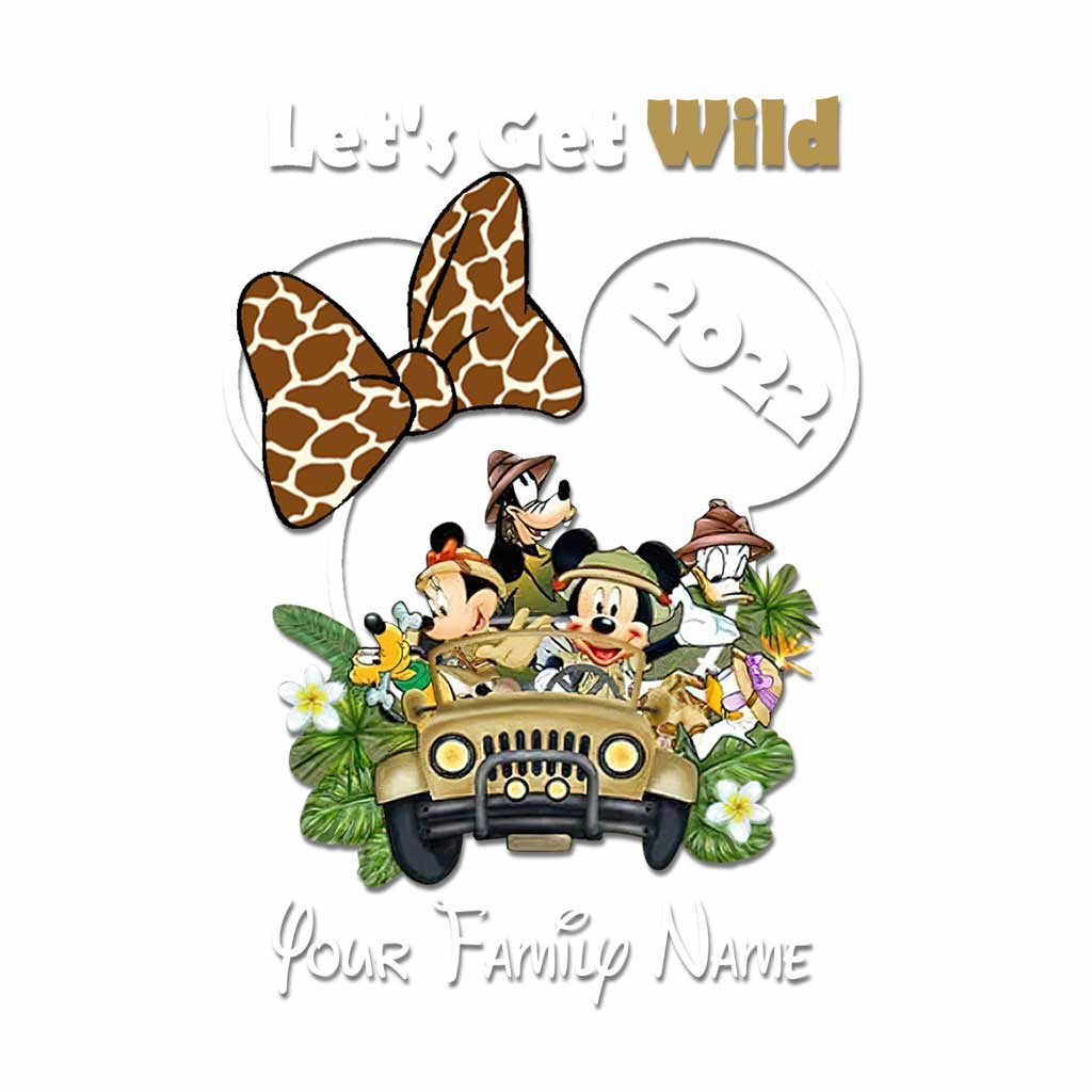 Personalized Let's Get Wild Mouse Decal Custom Family Name Sticker Decal Full GradoCreations