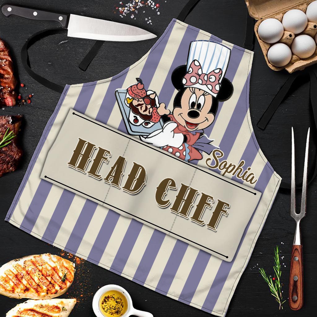 Personalized Head Chef Apron with Custom Name – Great Gift for Mom Apron GradoCreations