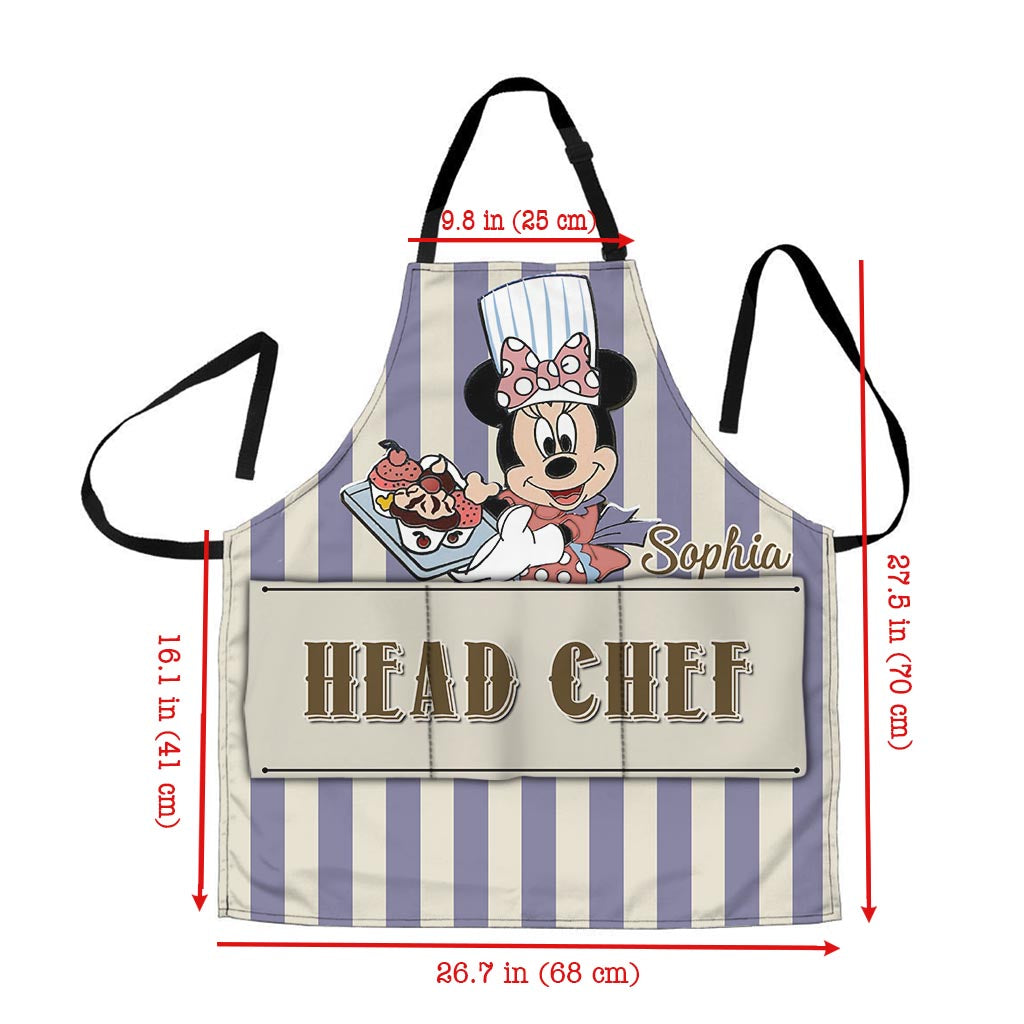 Personalized Head Chef Apron with Custom Name – Great Gift for Mom Apron GradoCreations