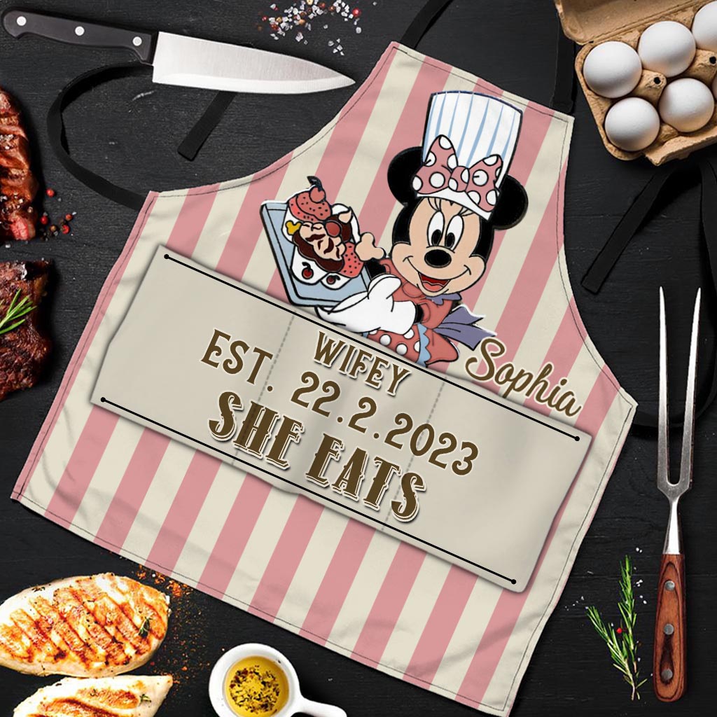 Personalized Mouse Apron Custom Name Gift for Wife Apron GradoCreations
