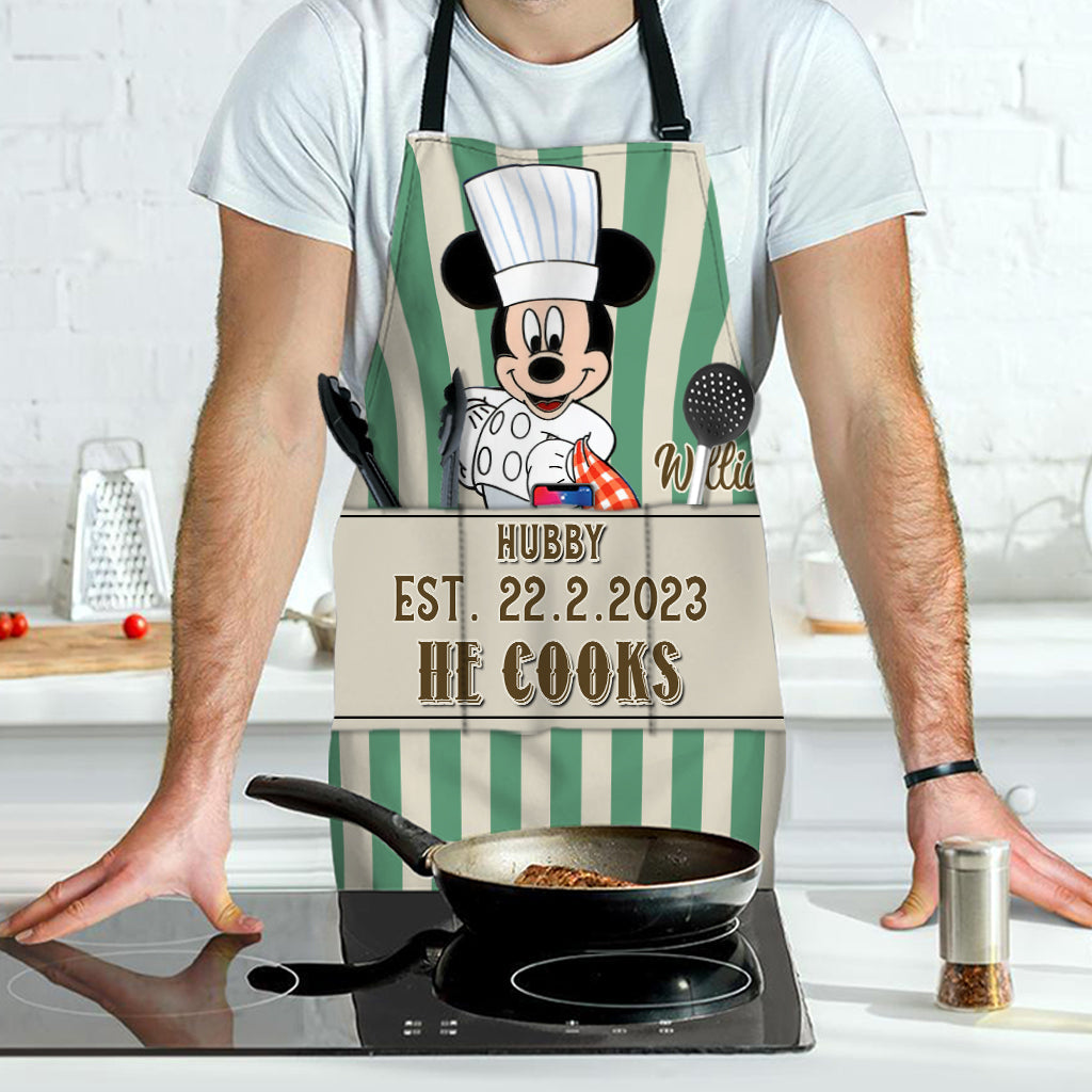 Personalized Mouse Apron Custom Name Gift for Wife Apron GradoCreations