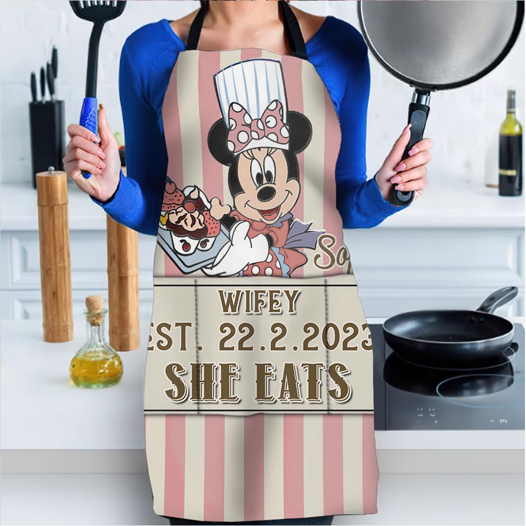 Personalized Mouse Apron Custom Name Gift for Wife Apron GradoCreations
