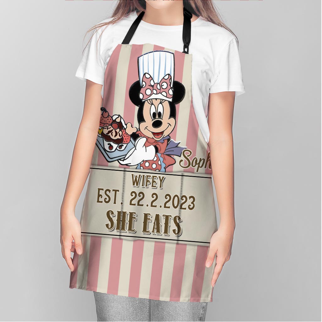 Personalized Mouse Apron Custom Name Gift for Wife Apron GradoCreations