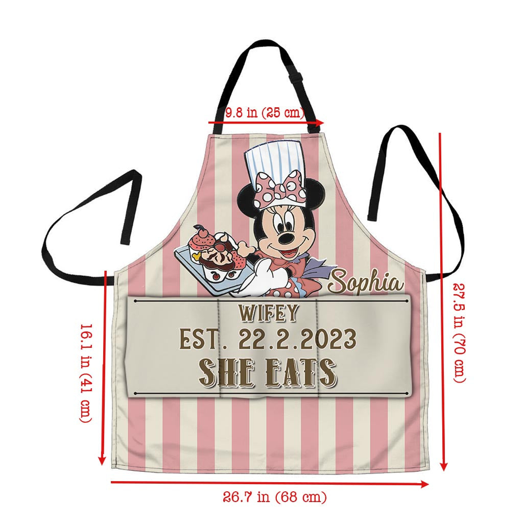 Personalized Mouse Apron Custom Name Gift for Wife Apron GradoCreations