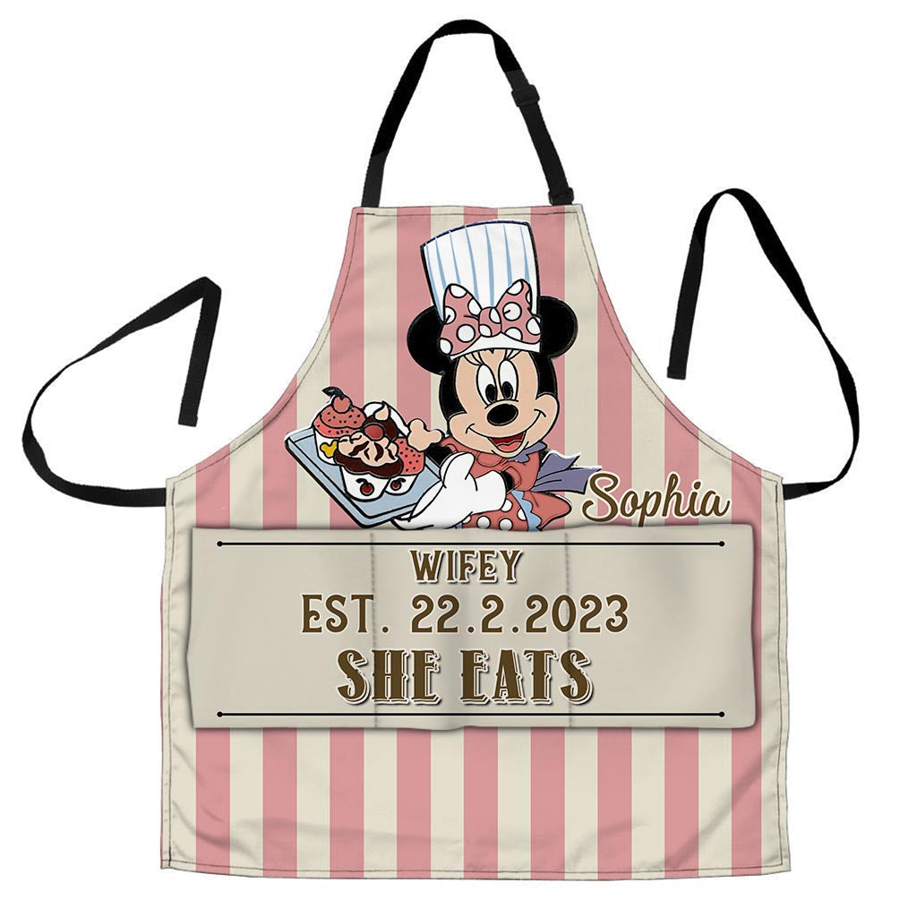 Personalized Mouse Apron Custom Name Gift for Wife Apron GradoCreations