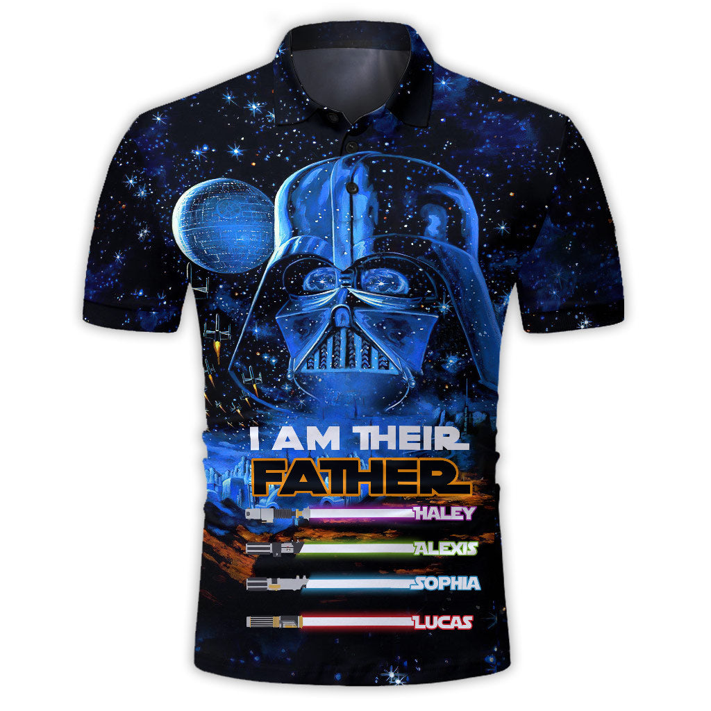 Personalized I Am Their Father Polo Shirt Custom Names Gift for Dad Polo Shirt GradoCreations