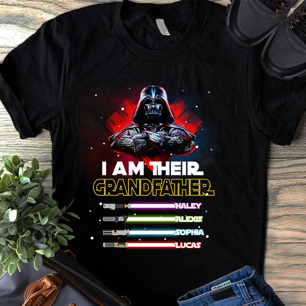 Personalized Grandfather T-shirt & Hoodie with Custom Names T-shirt & Hoodie GradoCreations
