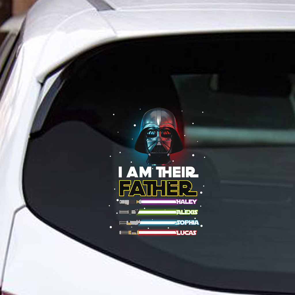 Personalized I Am Their Father Decal Gift for Dad - Custom Name Decal Full GradoCreations
