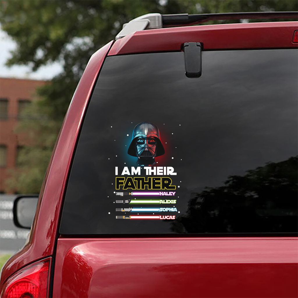 Personalized I Am Their Father Decal Gift for Dad - Custom Name Decal Full GradoCreations