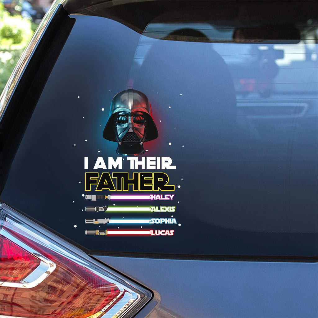 Personalized I Am Their Father Decal Gift for Dad - Custom Name Decal Full GradoCreations