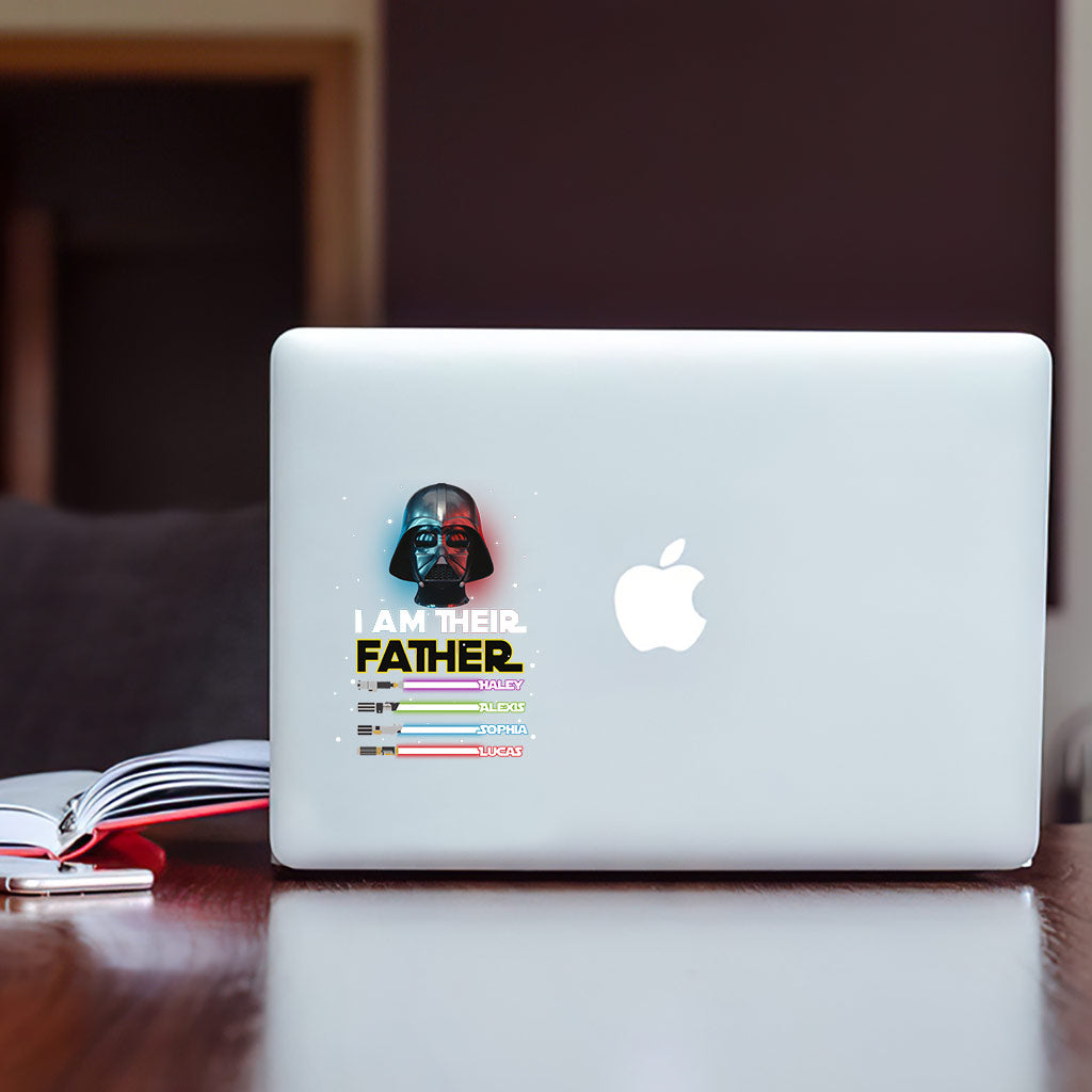 Personalized I Am Their Father Decal Gift for Dad - Custom Name Decal Full GradoCreations
