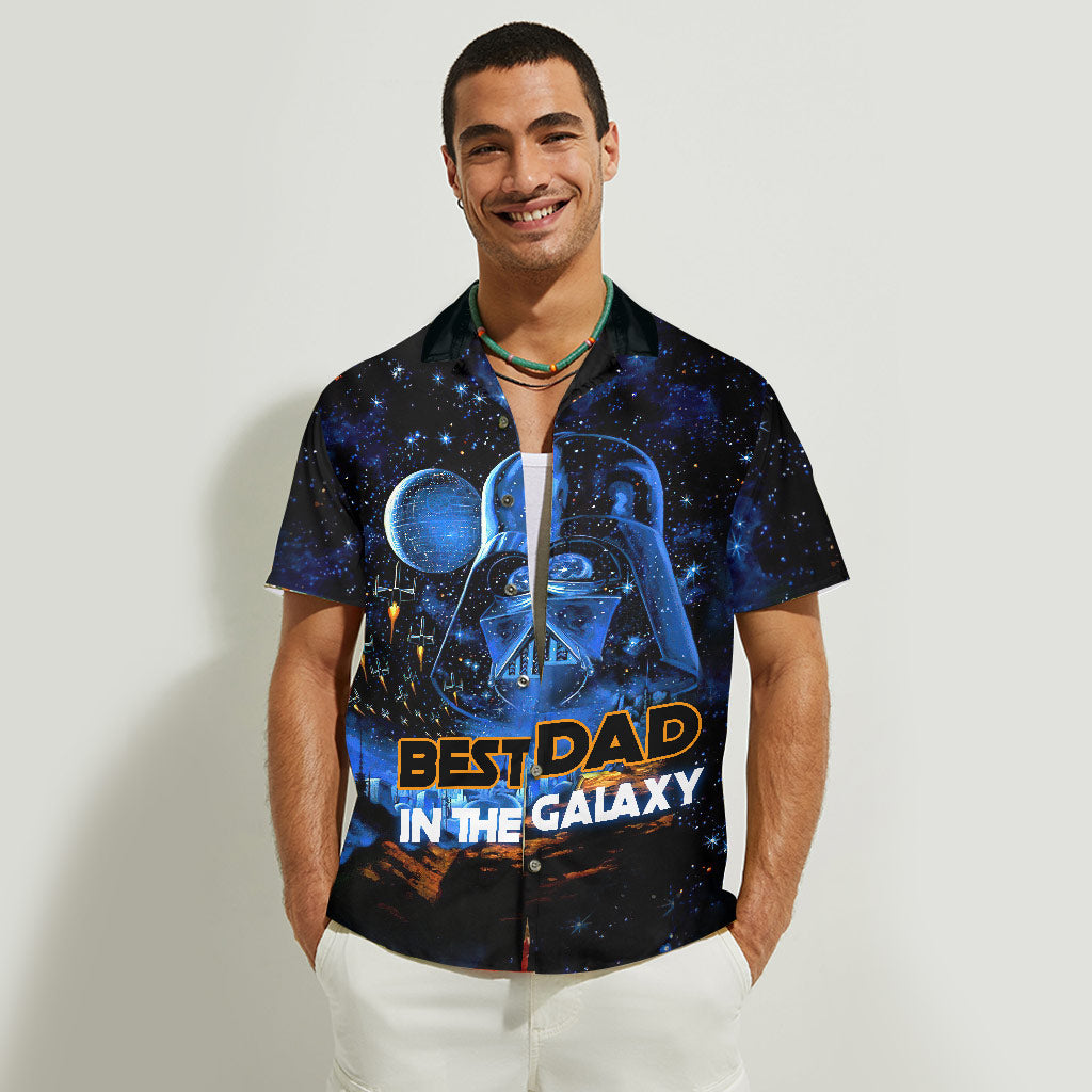 Personalized Hawaiian Shirt for Dad with Space Design | Father's Day Gift Hawaiian Shirt GradoCreations