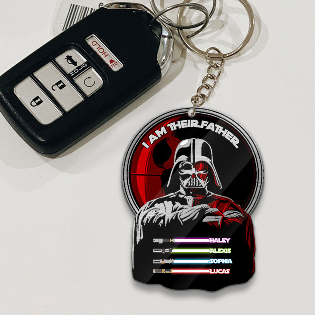 Personalized Darth Vader Keychain Custom Name Gift for Dad Keychain GradoCreations
