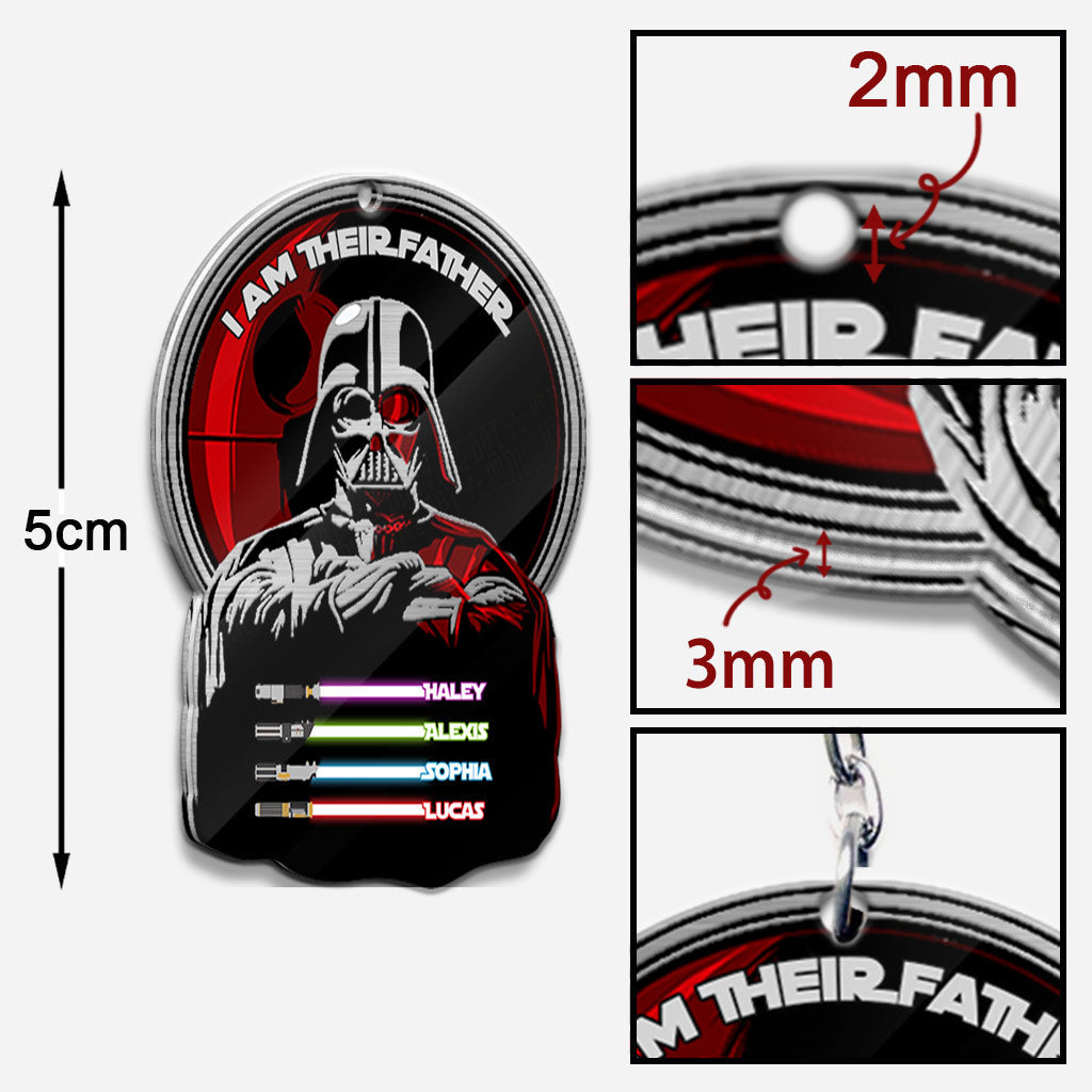 Personalized Darth Vader Keychain Custom Name Gift for Dad Keychain GradoCreations