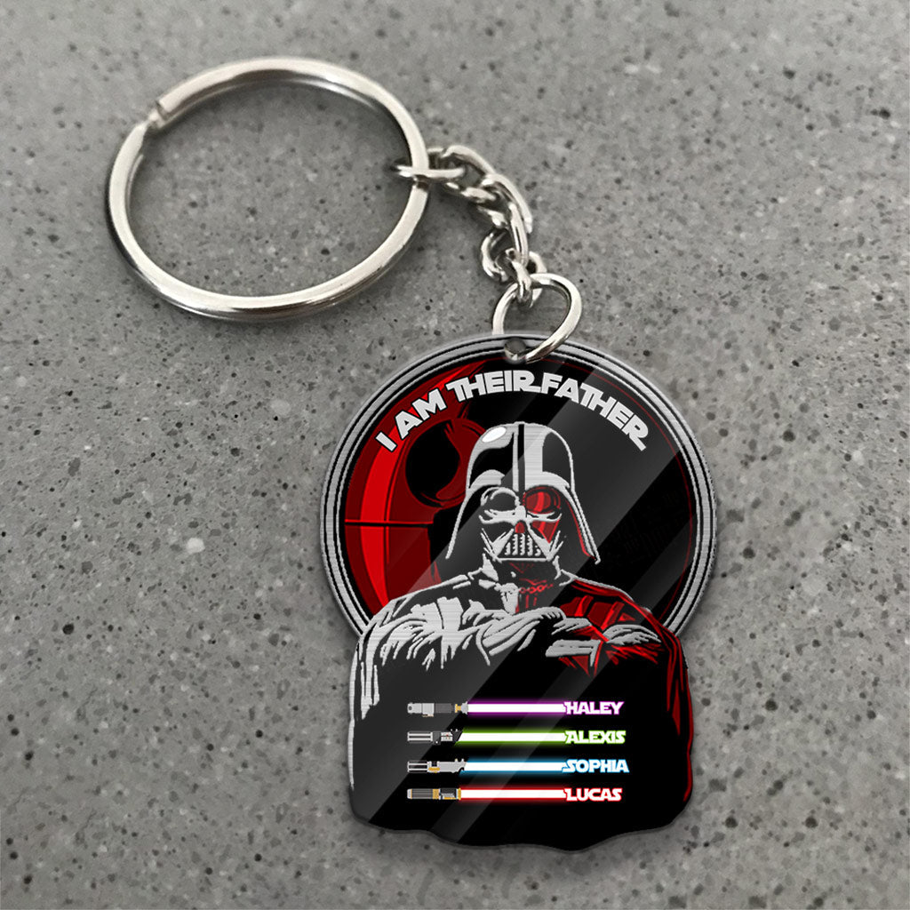 Personalized Darth Vader Keychain Custom Name Gift for Dad Keychain GradoCreations
