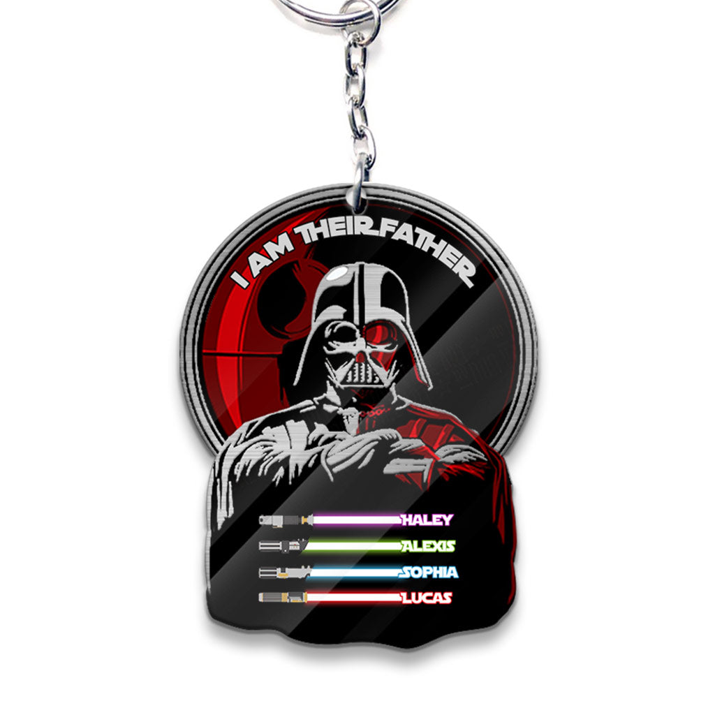 Personalized Darth Vader Keychain Custom Name Gift for Dad Keychain GradoCreations