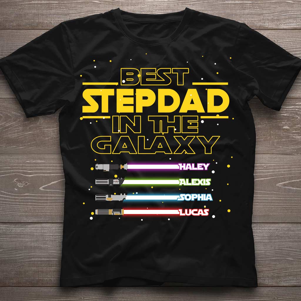 Personalized Best Stepdad In The Galaxy T-shirt & Hoodie Gift T-shirt & Hoodie GradoCreations