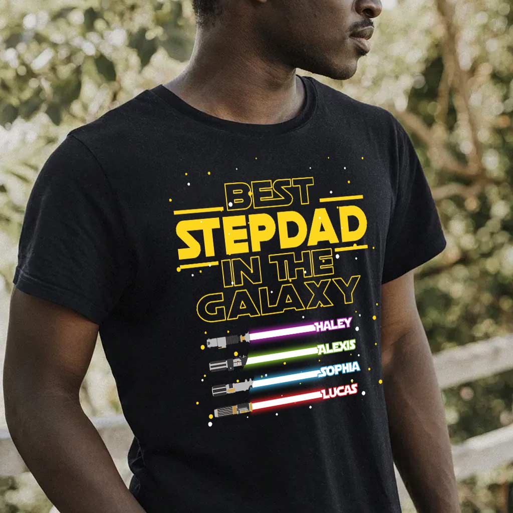 Personalized Best Stepdad In The Galaxy T-shirt & Hoodie Gift T-shirt & Hoodie GradoCreations