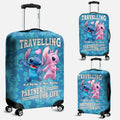 Personalized Ohana Luggage Cover Custom Name Travel Gift for Couples Luggage Cover GradoCreations